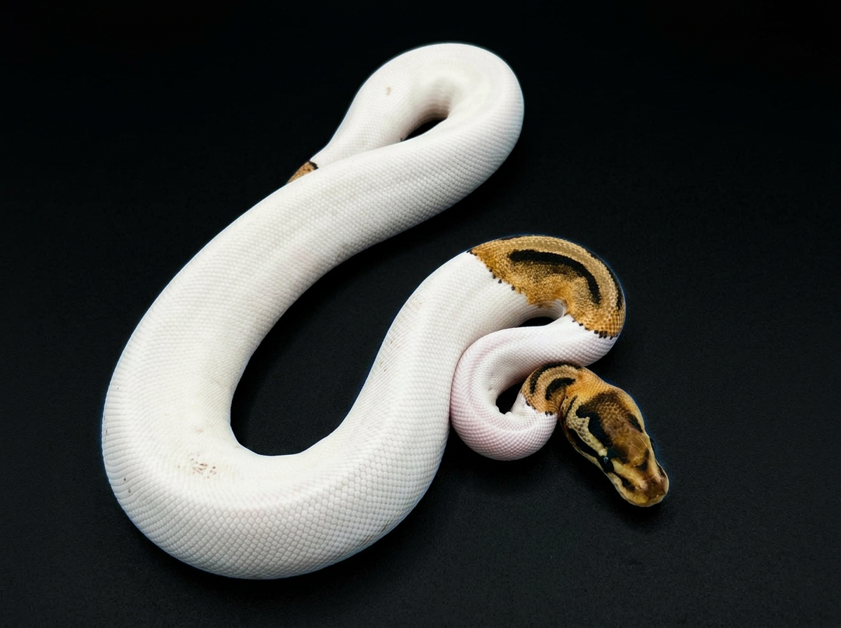 Orange Dream Russo Pied ball python